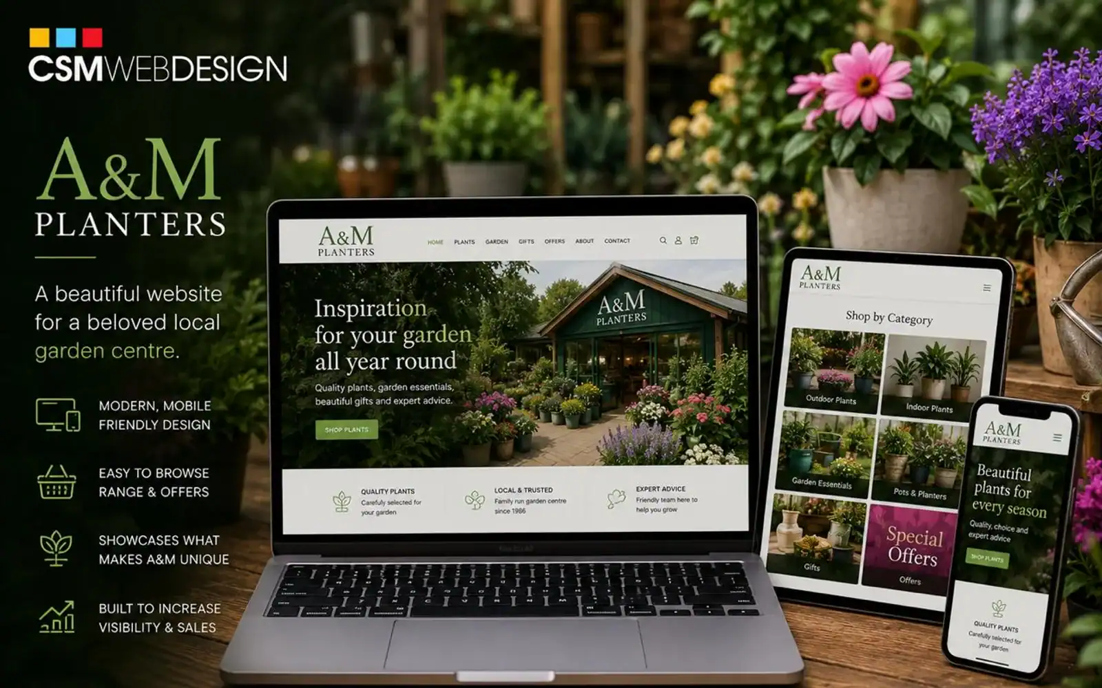A&M Planters website screenshot