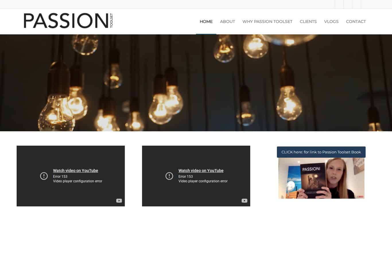 Passion Toolset website screenshot