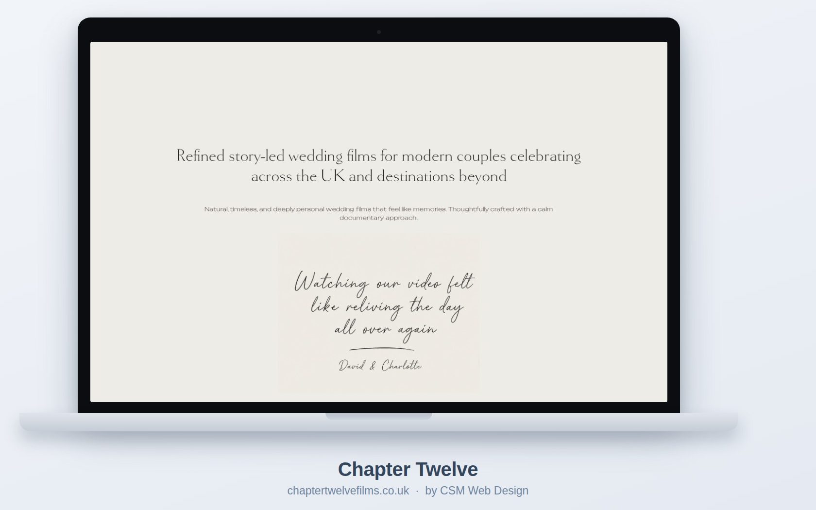 Chapter Twelve Films website built by CSM Web Design
