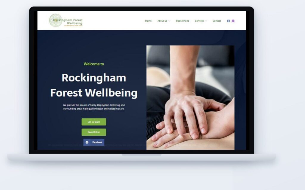 Rockingham Forest Wellbeing clinic website by CSM Web Design