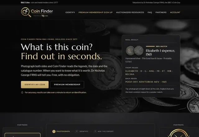 Coin Finder — Home page