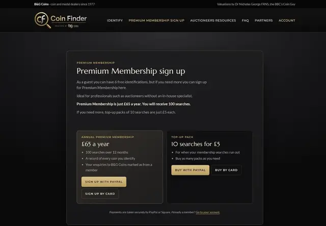 Coin Finder — Premium membership
