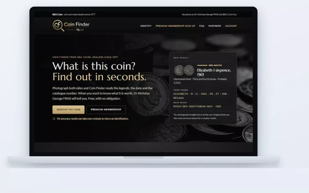 Coin Finder — website built by CSM Web Design