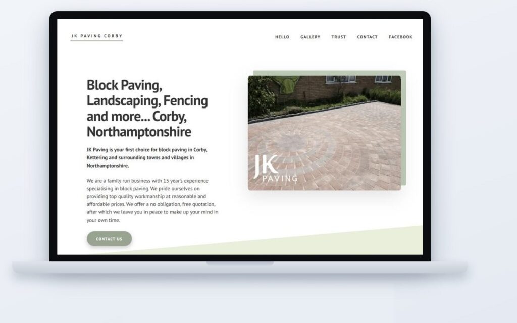 JK Paving website by CSM Web Design