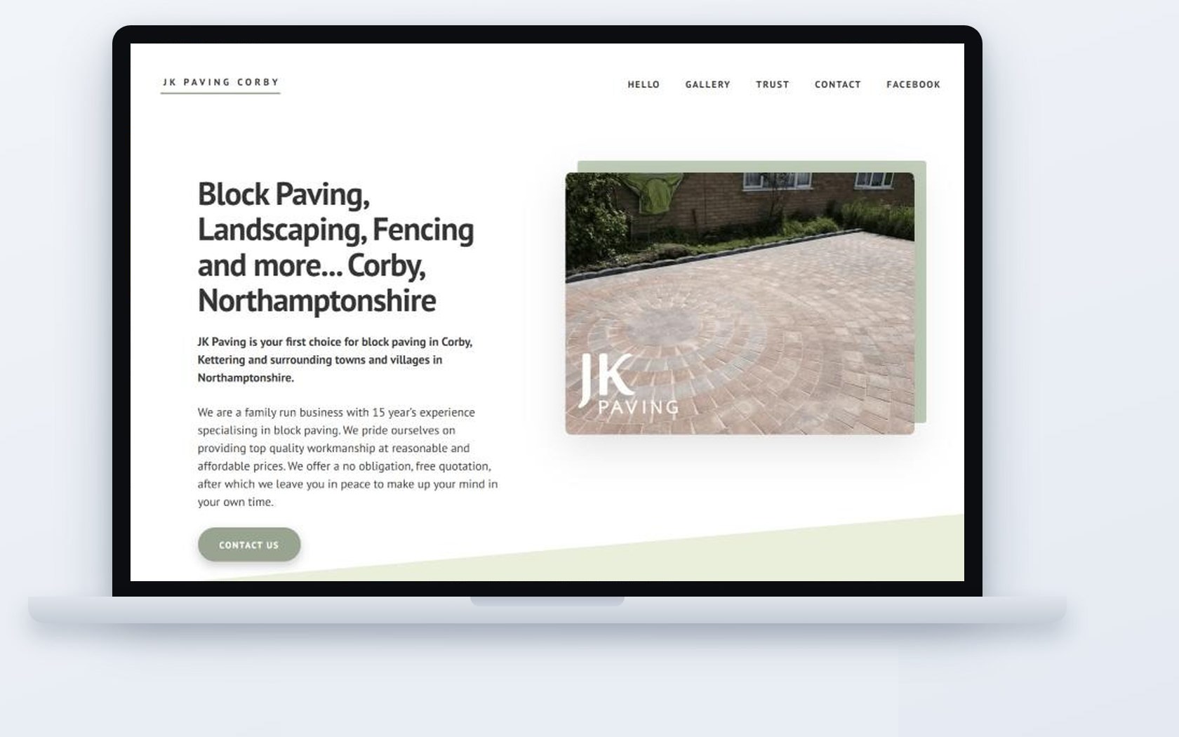 JK Paving website by CSM Web Design