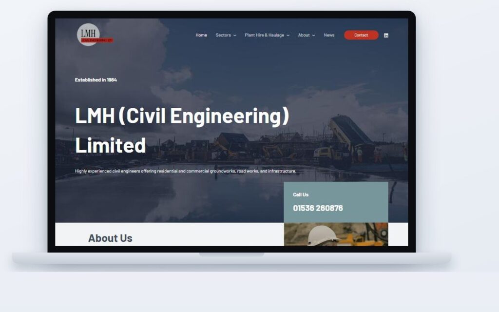 LMH Civil Engineering — website built by CSM Web Design