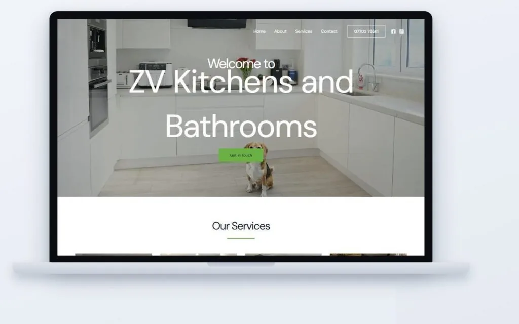 ZV Kitchens and Bathrooms website by CSM Web Design